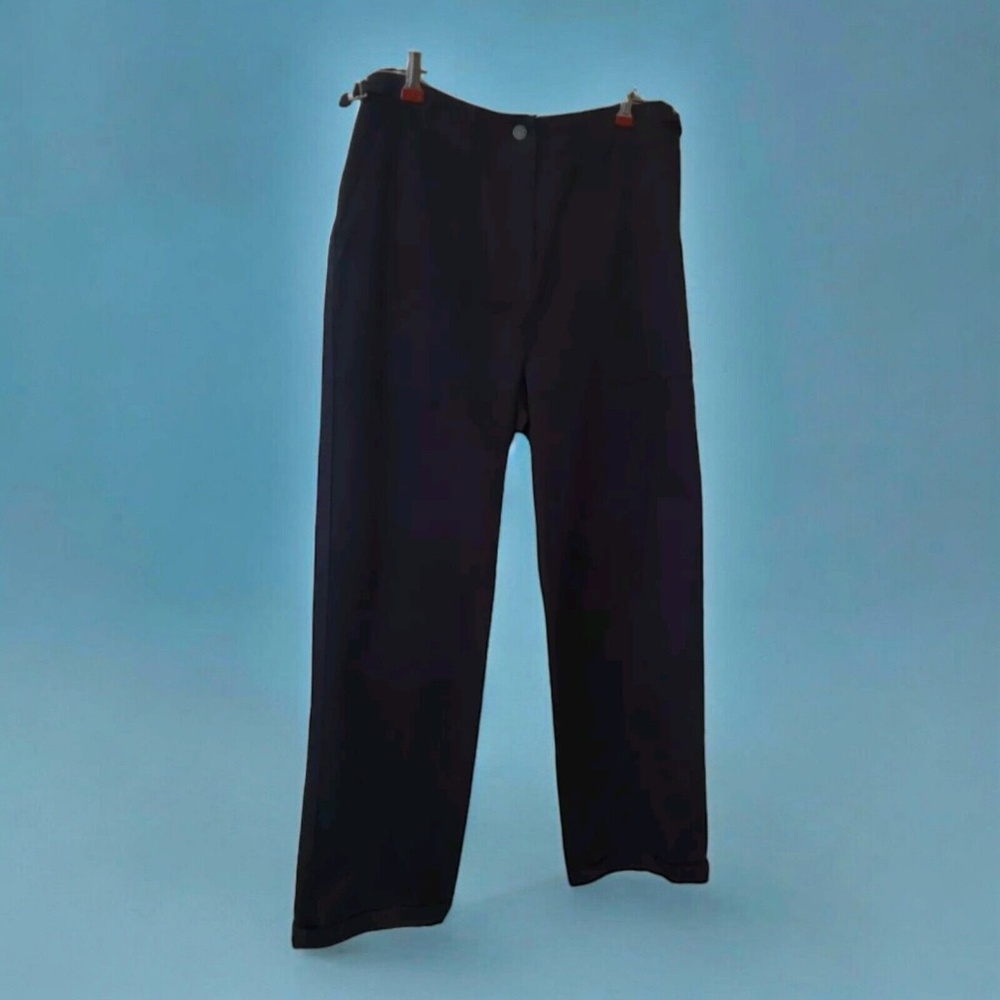 Vintage Ralph Lauren Jeans BLacK Denim High Waist Square Pocket Side Buckles W…